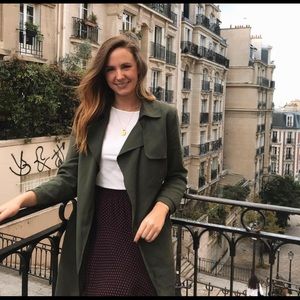 Banana Republic Army Green Trench Coat